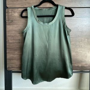 Olive silk tank top-so cute and elegant